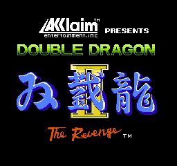 Double Dragon II - The Revenge (Europe) Title Screen